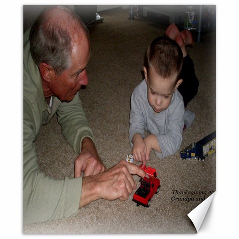 Grandpa And Ethan By Lynne Canvas