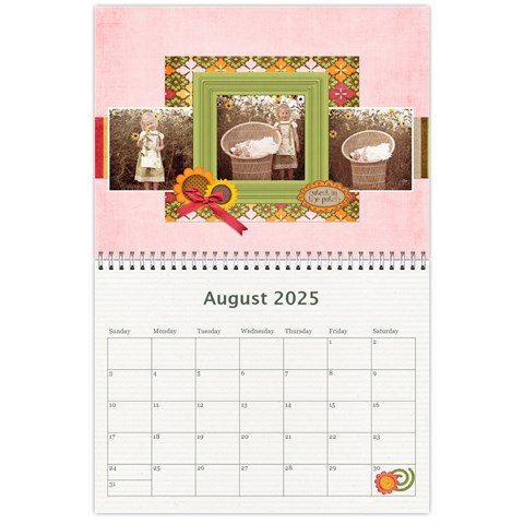 Calendar 2025 By Sheena Aug 2025