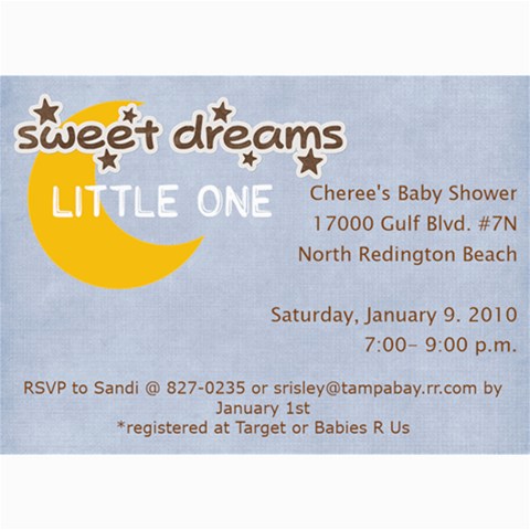 Invites 2 By Sandi 7 x5  Photo Card - 2