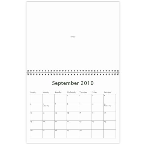 2010 Calendar By Bob Standifer Sep 2010