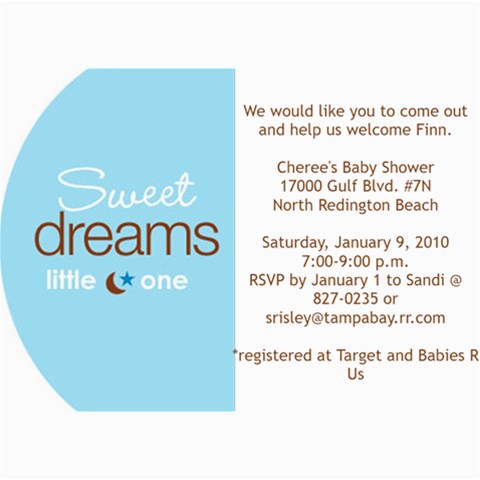 Invites 3 By Sandi 7 x5  Photo Card - 3