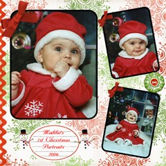 Maddie s 2006 Christmas Portraits 12x12 - ScrapBook Page 12  x 12 