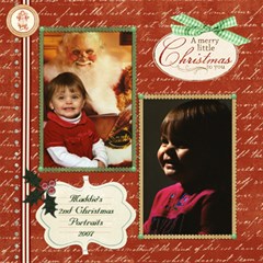 Maddie s 2007 Christmas Portraits 12x12 - ScrapBook Page 12  x 12 