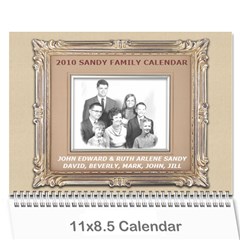 2010 Sandy Family Calendar - Wall Calendar 11  x 8.5  (12-Months)