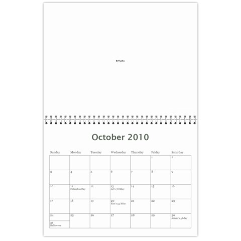 Hawaii 2010 Calendar By Jessica Jere Oct 2010