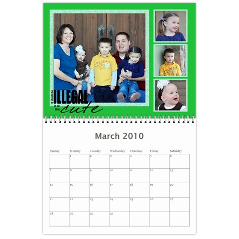2010 Calendar By Jennifer Mar 2010