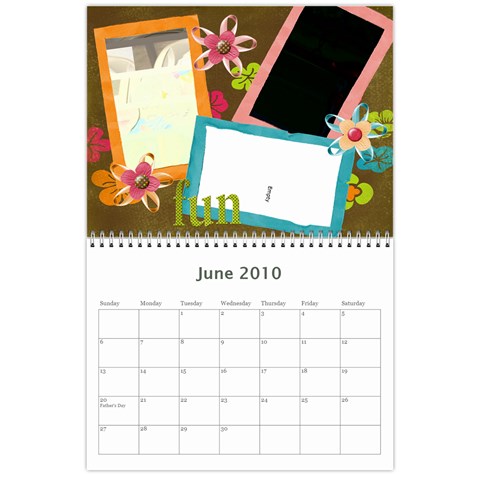 2010 Calendar By Jennifer Jun 2010