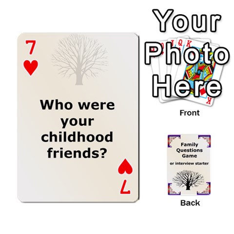 Family Question Card Game By Laurrie Front - Heart7