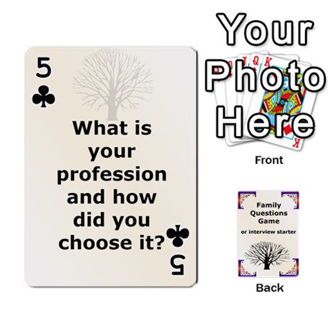 Family Question Card Game By Laurrie Front - Club5