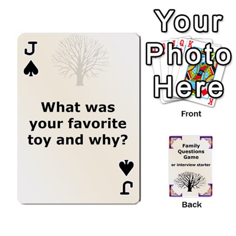Jack Family Question Card Game By Laurrie Front - SpadeJ