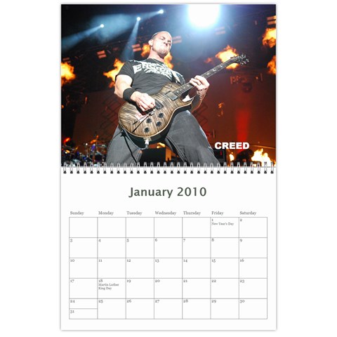 Rock Calendar 2010 By Jeremy Clark Jan 2010