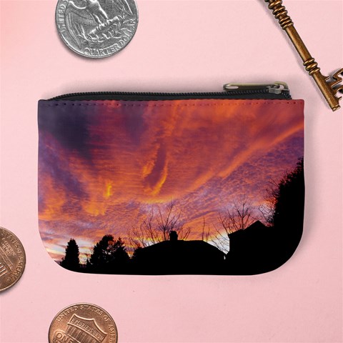 Salmon Sunset Mini Coin Purse By Catvinnat Back