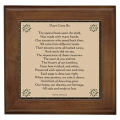 Days Gone by Tile - Framed Tile