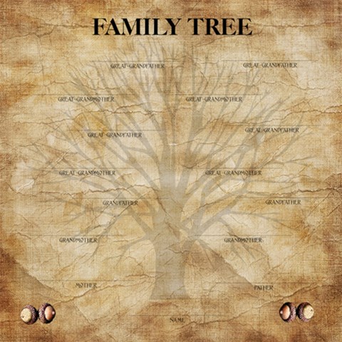 Family Tree Scrapbook Pg 12x12 By Laurrie 12 x12  Scrapbook Page - 1