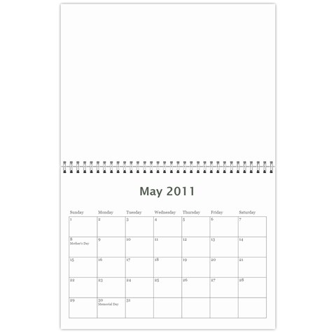Moms Calendar By Vanessa May 2011