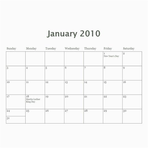 2010 Sandy Family Calendar By Jill Coston Feb 2010