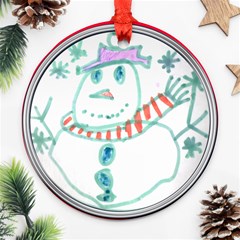 snowman ornament - Ornament (Round)