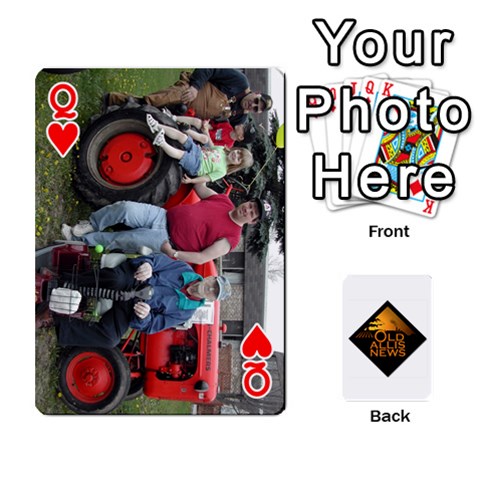 Queen B Tractor Cards By Diana Front - HeartQ