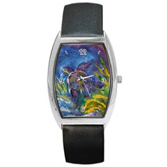 Turtle Ascending - Barrel Style Metal Watch