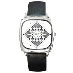 Lithograph - Square Metal Watch