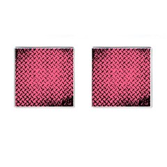 Pink Diamond Plate - Cufflinks (Square)