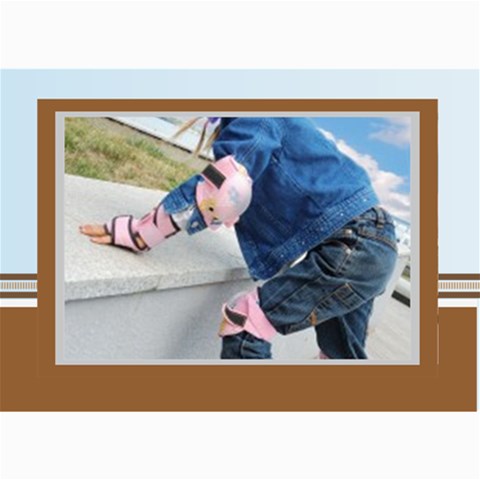Blue Theme By Wood Johnson 7 x5  Photo Card - 1