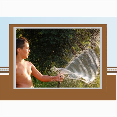 Blue Theme By Wood Johnson 7 x5  Photo Card - 3