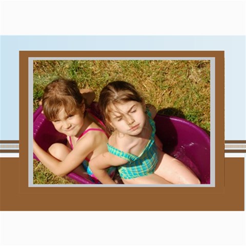 Blue Theme By Wood Johnson 7 x5  Photo Card - 6