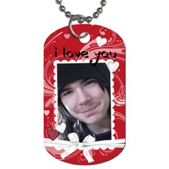 Valentine gift attachment - Dog Tag (One Side)
