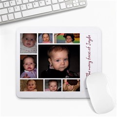 Jayda faces - Large Mousepad