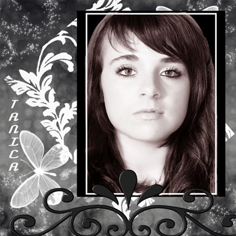 Black& White Scrapbook Page By Tanica 12 x12  Scrapbook Page - 1