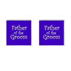 Wedding cufflink father of the Groom www.CatDesignz.com - Cufflinks (Square)