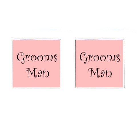 Groomsman Pink Cufflimk Www Catdesignz Com By Catvinnat Front(Pair)