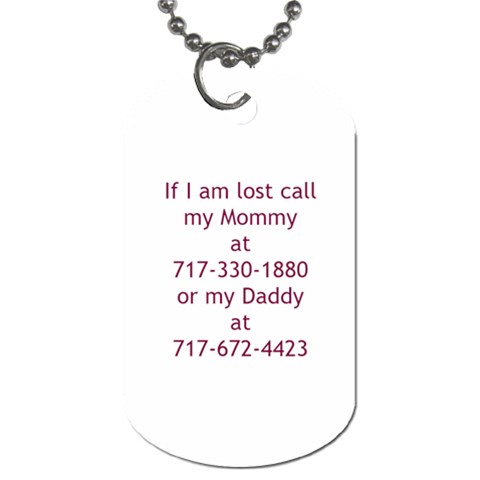 Dog Tag By Diane Edmond Back