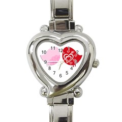 Love birds watch - Heart Italian Charm Watch