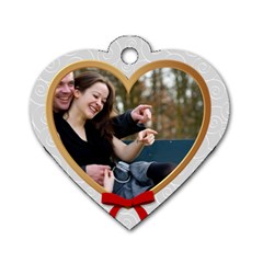 love tag - Dog Tag Heart (One Side)