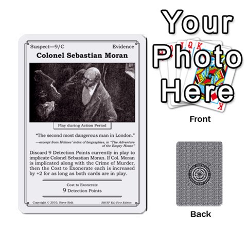 2010 Great Detectives Deck 1 By Steve Sisk Front - Spade7