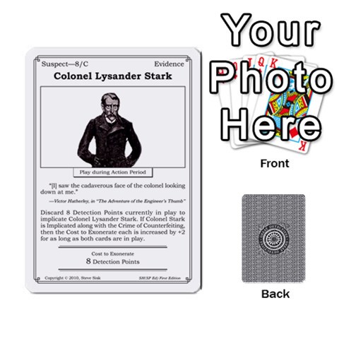 2010 Great Detectives Deck 1 By Steve Sisk Front - Spade8