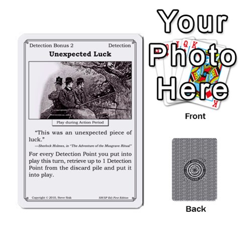Ace 2010 Great Detectives Deck 2 By Steve Sisk Front - DiamondA
