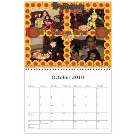 Yash N Rishi Calender By Amrita Oct 2010