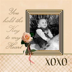 Baby Boy Heart - ScrapBook Page 8  x 8 