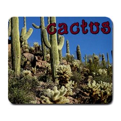 cactus mousepad - Large Mousepad