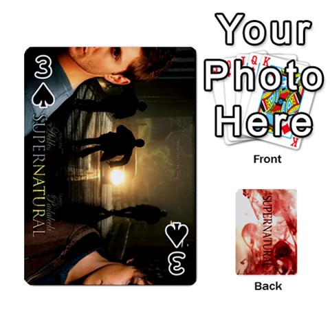 Supernatural Trading Cards (faces On) By Mark C Petzold Front - Spade3