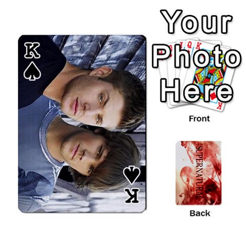 King Supernatural Trading Cards (faces On) By Mark C Petzold Front - SpadeK