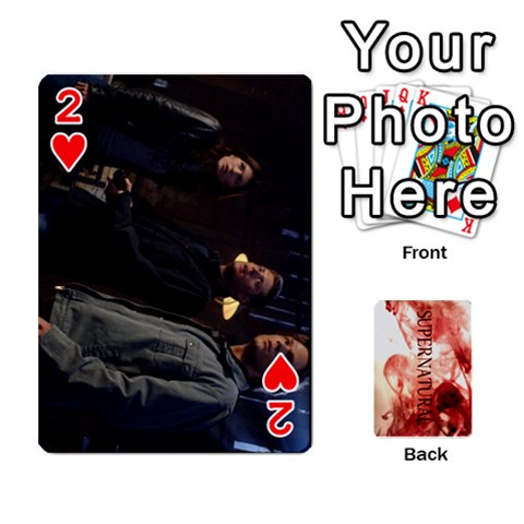 Supernatural Trading Cards (faces On) By Mark C Petzold Front - Heart2
