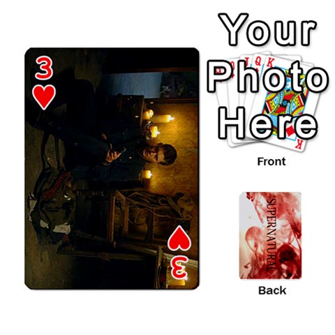 Supernatural Trading Cards (faces On) By Mark C Petzold Front - Heart3