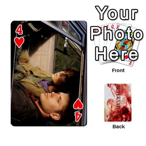 Supernatural Trading Cards (faces On) By Mark C Petzold Front - Heart4