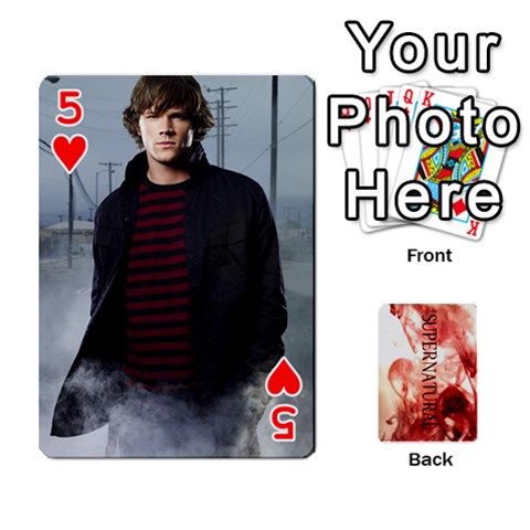 Supernatural Trading Cards (faces On) By Mark C Petzold Front - Heart5