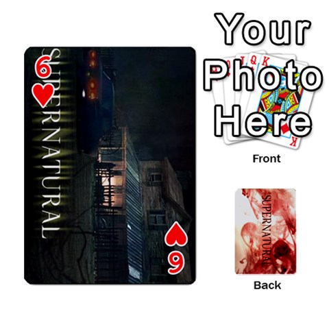 Supernatural Trading Cards (faces On) By Mark C Petzold Front - Heart6