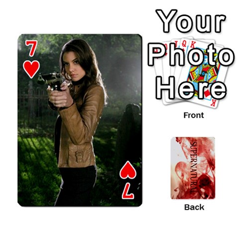 Supernatural Trading Cards (faces On) By Mark C Petzold Front - Heart7